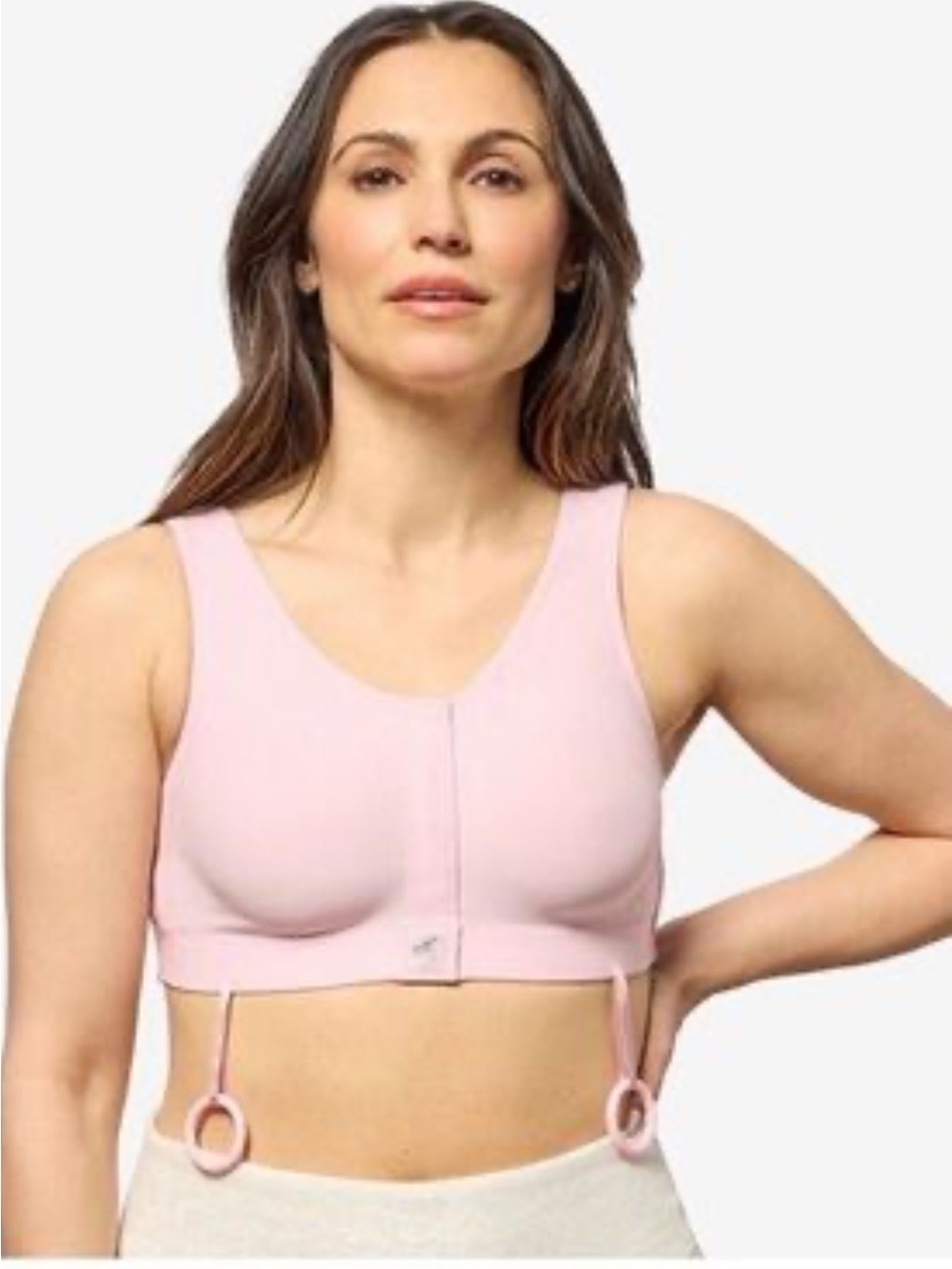 MASTHEAD Elizabeth Pink Surgical Bra Velcro closure Size XL Breast Augmentation